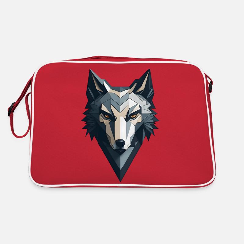 Geometric Wolf Retro Bag