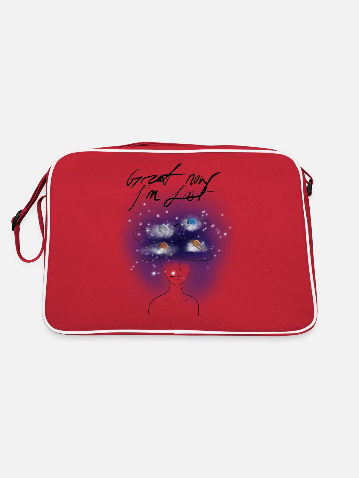 Perdu dans ses pensées - Sac Retro - rouge/blanc - Dos