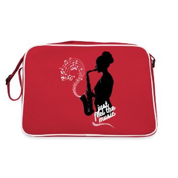 FEEL THE MUSIC - Sac Retro - rouge/blanc - Dos