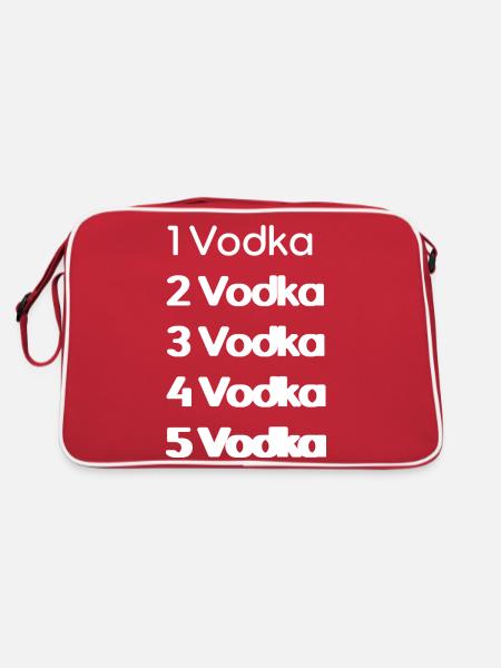 Vodka - Retro Tasche - Rot/Weiß - Hinten