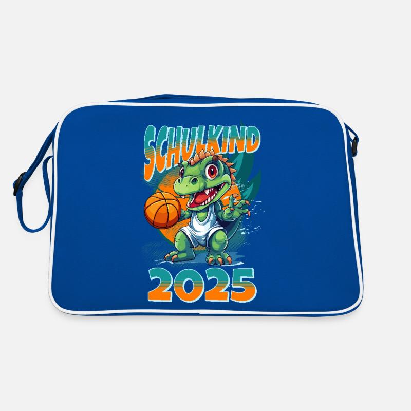 Schulkind 2025 Dinosaurier Dino Einschulung Schule Retro Tasche