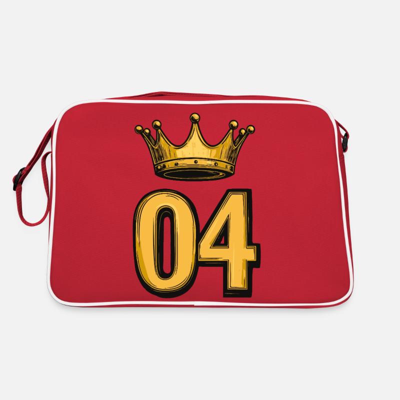 4 Zahl Krone Retro Tasche