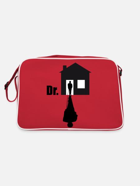 dr_house_ii - Retro Tasche - Rot/Weiß