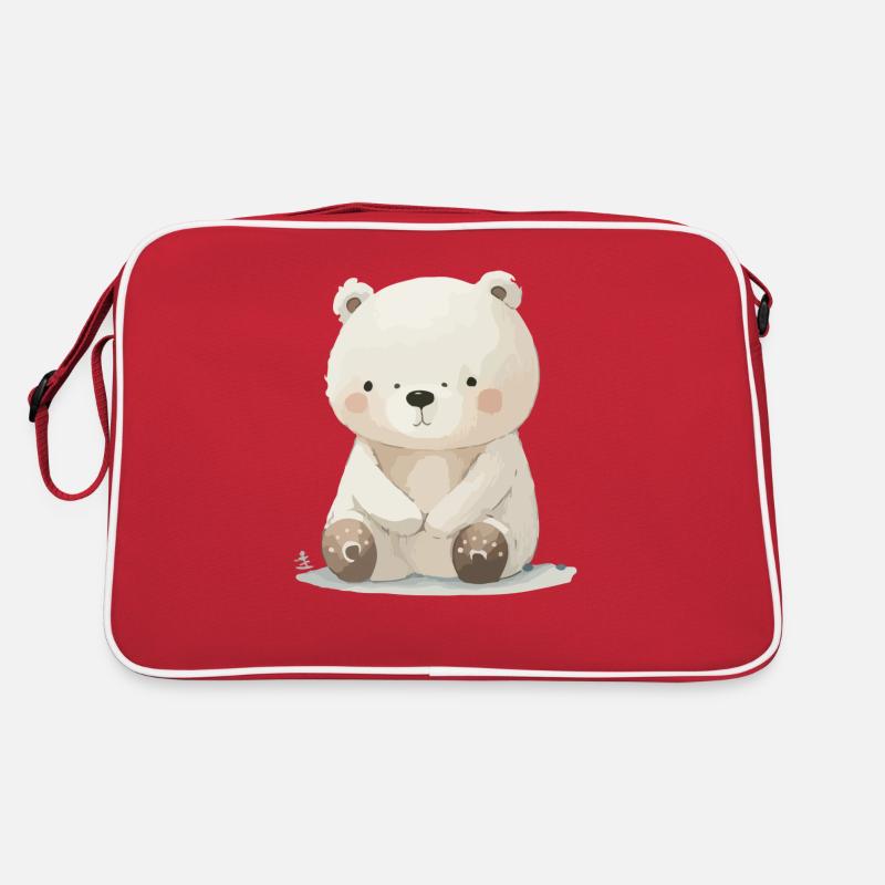 Iggy le petit ourson - Sac Retro - rouge/blanc