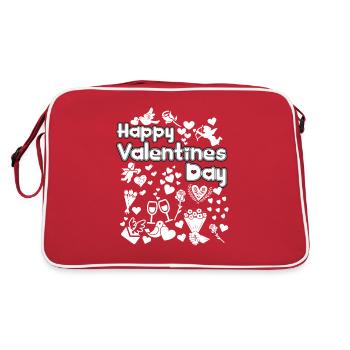 Saint-Valentin, Saint-Valentin, Saint-Valentin - Sac Retro - rouge/blanc - Dos