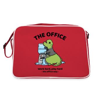 Work hard, play hard - the office way - The office - Retro Tasche - Rot/Weiß - Hinten