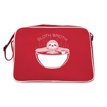 Sloth Broth White - Retro Bag - red/white - Back