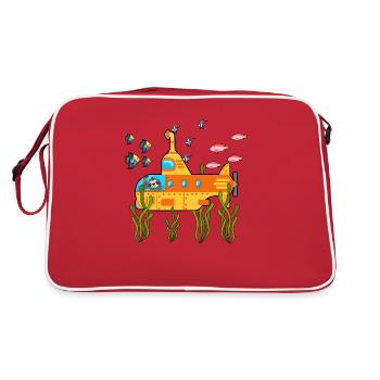 Scuba Diving Sloth Lazy Animal Diving I Gift - Retro Bag - red/white - Back