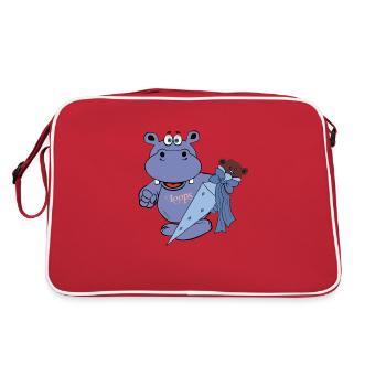 hippo hippo hippo inscription école sac d’inscription école - Sac Retro - rouge/blanc - Dos