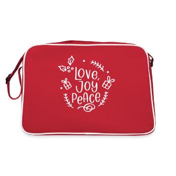 LOVE JOY PEACE - Sac Retro - rouge/blanc - Dos