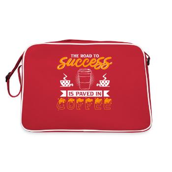 LA ROUTE DU SUCCÈS EST PAVÉE DE CAFÉ - Sac Retro - rouge/blanc - Dos