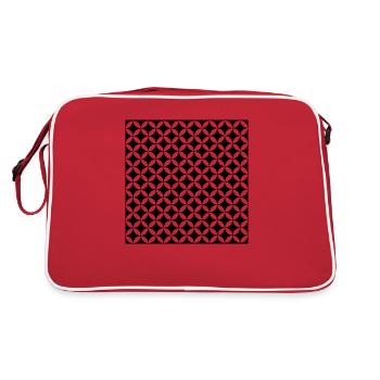 Muster - Retro Tasche - Rot/Weiß - Hinten