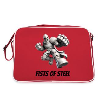 Fists of Steel - Retro Bag - red/white - Back