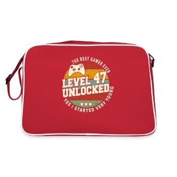 Original 1977 47e Anniversaire Cadeau Retro - Sac Retro - rouge/blanc - Dos