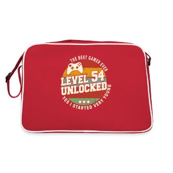 Original 1970's 54th Anniversary Retro Gift - Retro Bag - red/white - Back