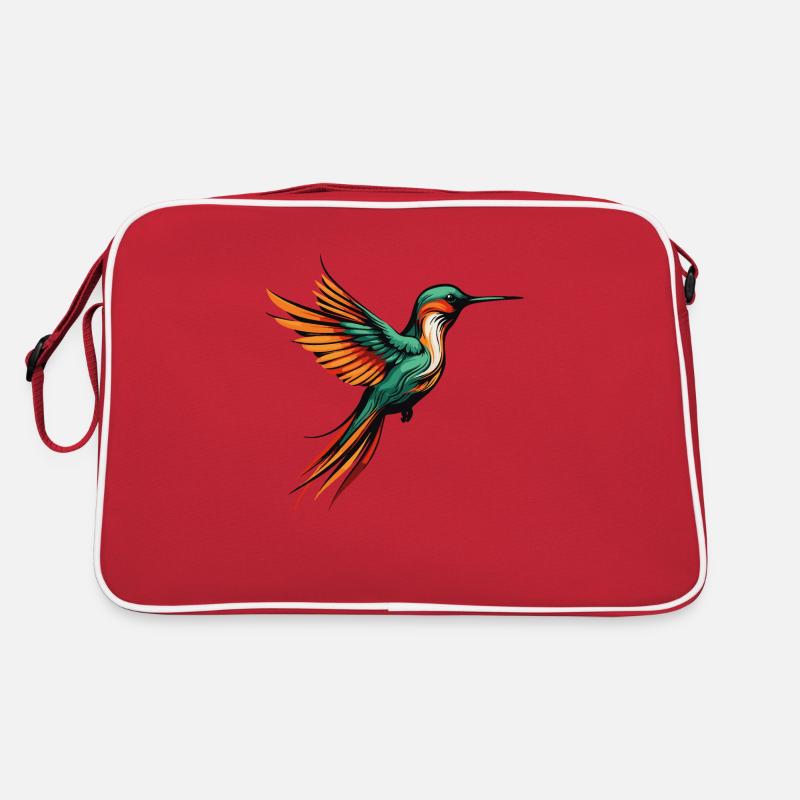 vogel kolibri Retro Tasche