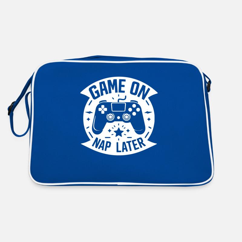 Spiel auf Nickerchen später Retro Tasche