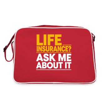 Expert en assurance avec le sens de l’humour - Sac Retro - rouge/blanc - Dos