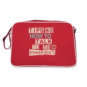 Silencieux et introverti - Sac Retro - rouge/blanc - Dos