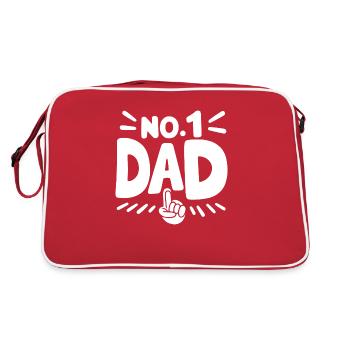 No 1 Dad - Retro Bag - red/white - Back