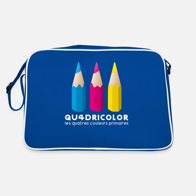Quadricolor - Plain Text Retro Bag
