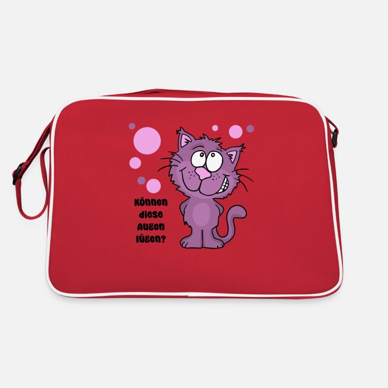 Ces yeux peuvent-ils mentir ? - Sac Retro - rouge/blanc