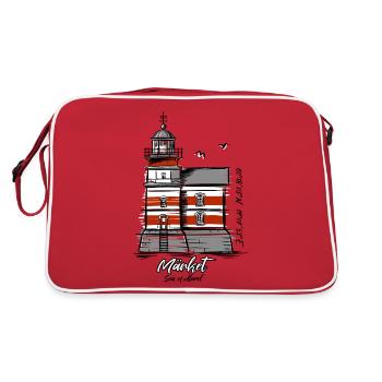 TÄRKET FYR LIGHTHOUSE Textiles, gifts, products - Retro Bag - red/white - Back