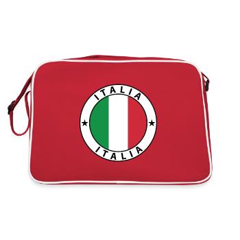 Italia - Retro Tasche - Rot/Weiß - Hinten