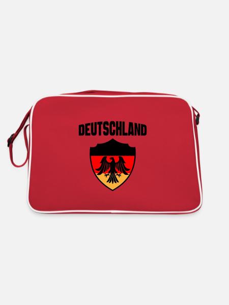 Deutschland - Retro Tasche - Rot/Weiß - Hinten