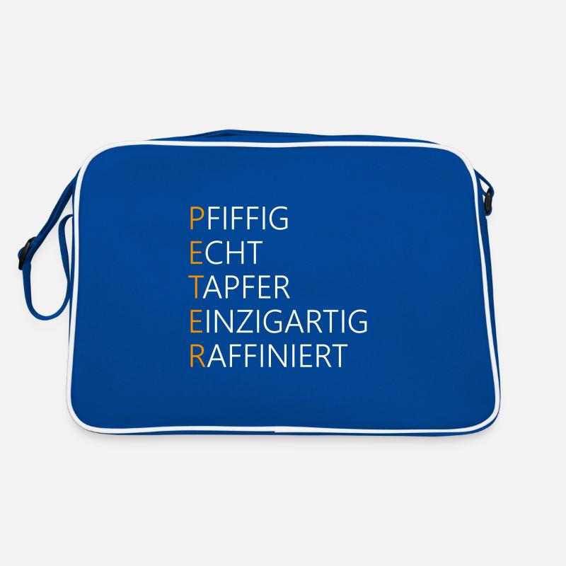 Peter Name Geschenk Retro Tasche