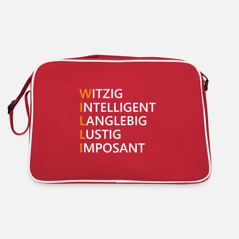 Willi Name Geschenk Retro Tasche