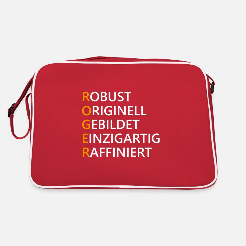 Roger Name Geschenk Retro Tasche