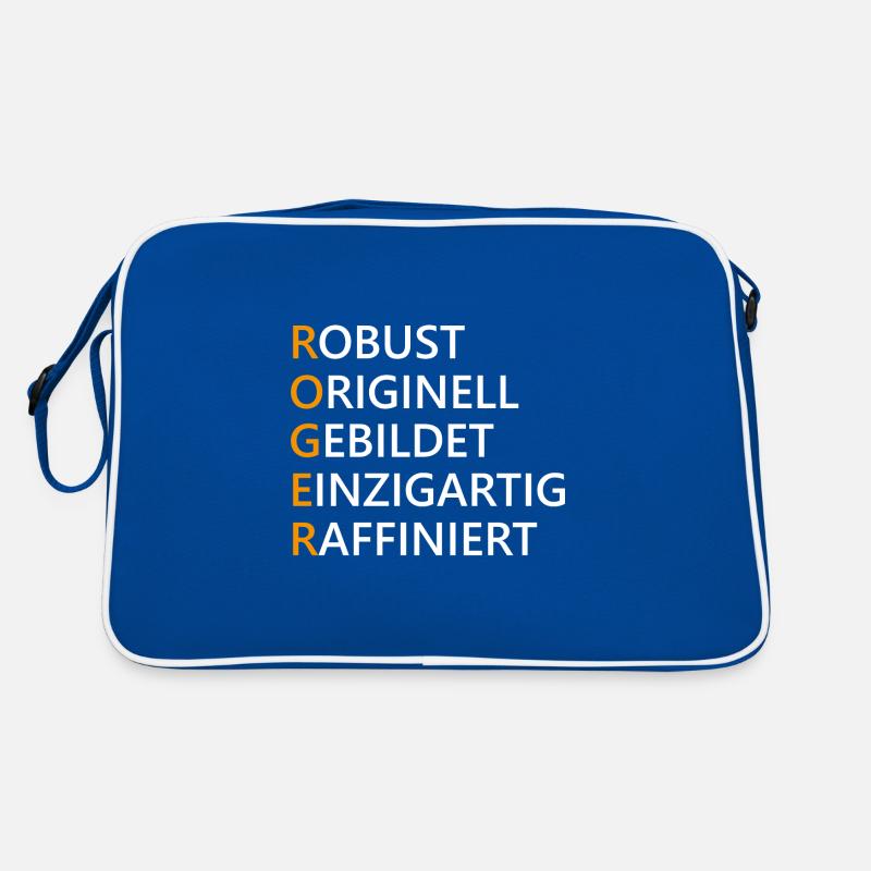 Roger Name Geschenk Retro Tasche