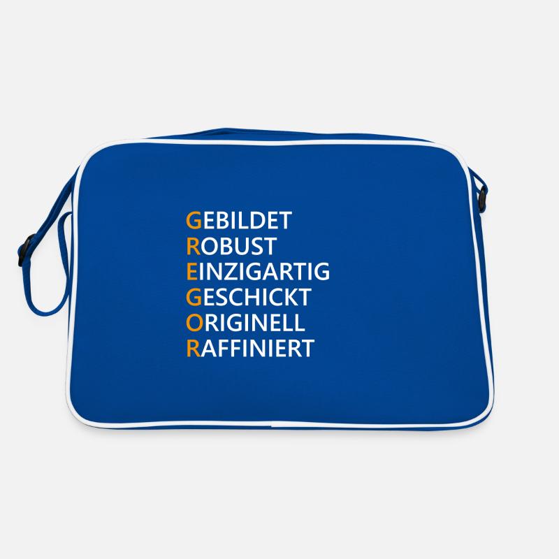 Gregor Name Geschenk Retro Tasche