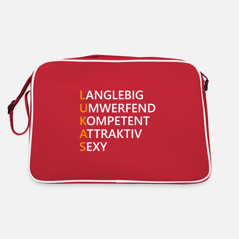 Lukas Name Geschenk Retro Tasche