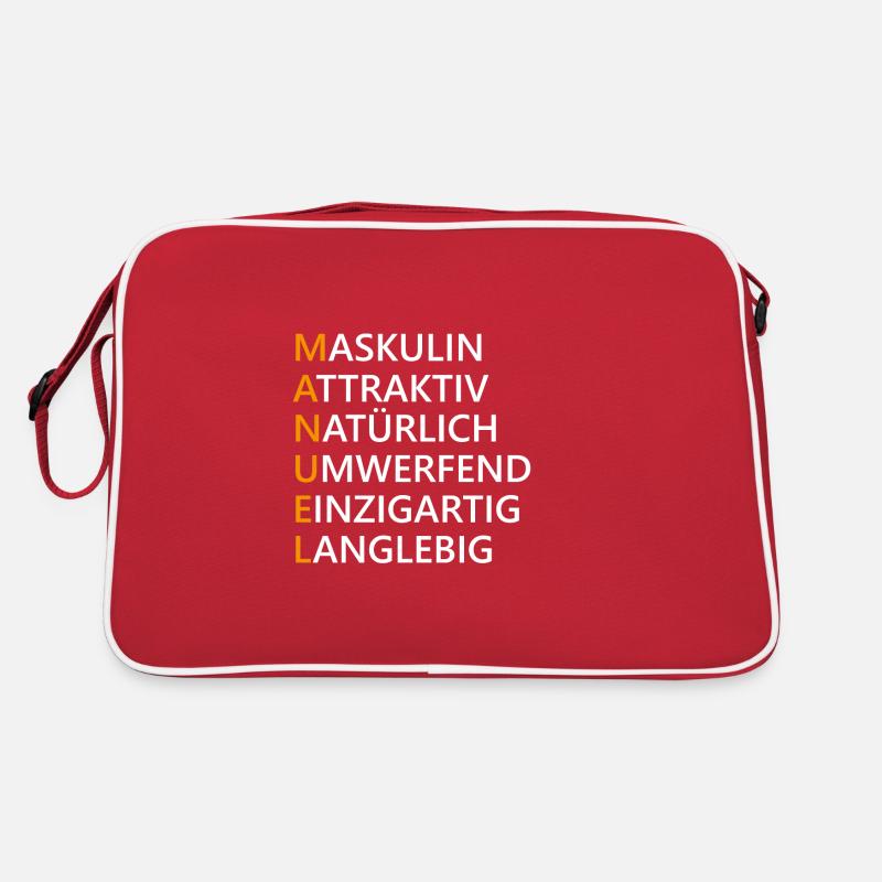 Manuel Name Geschenk Retro Tasche