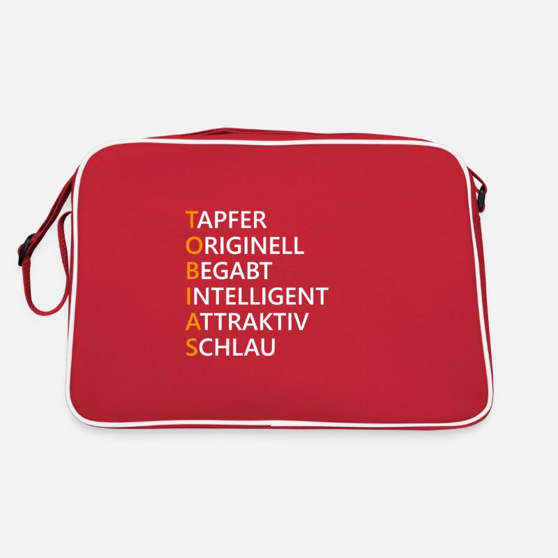 Tobias Name Geschenk Retro Tasche