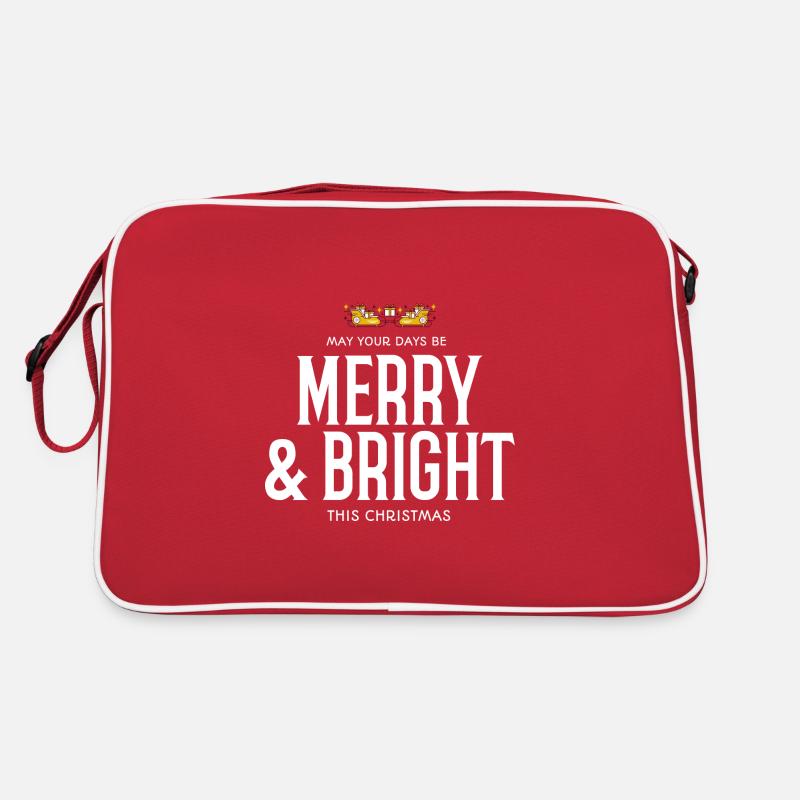 Merry Christmas Gift Happy Holidays Retro Tasche