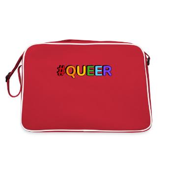 QUEER hashtag - Retro Bag - red/white - Back