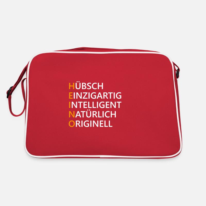 Heino Name Geschenk - Retro Tasche - Rot/Weiß