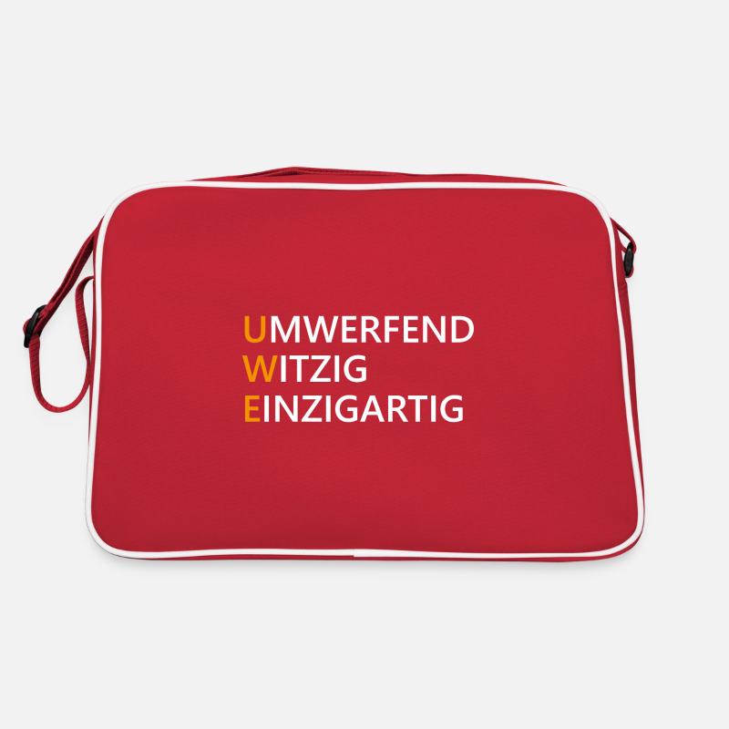 Uwe Name Geschenk Retro Tasche