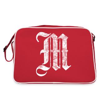 Tshirt alphabet initial M - Sac Retro - rouge/blanc - Dos