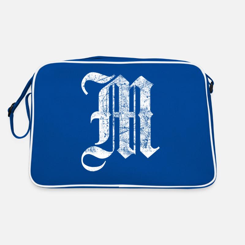 T-Shirt-Alphabet Initiale M Retro Tasche