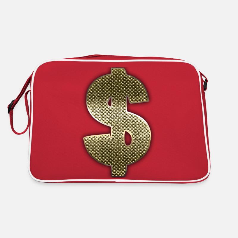 Dollar-Zeichen Geld Retro Tasche
