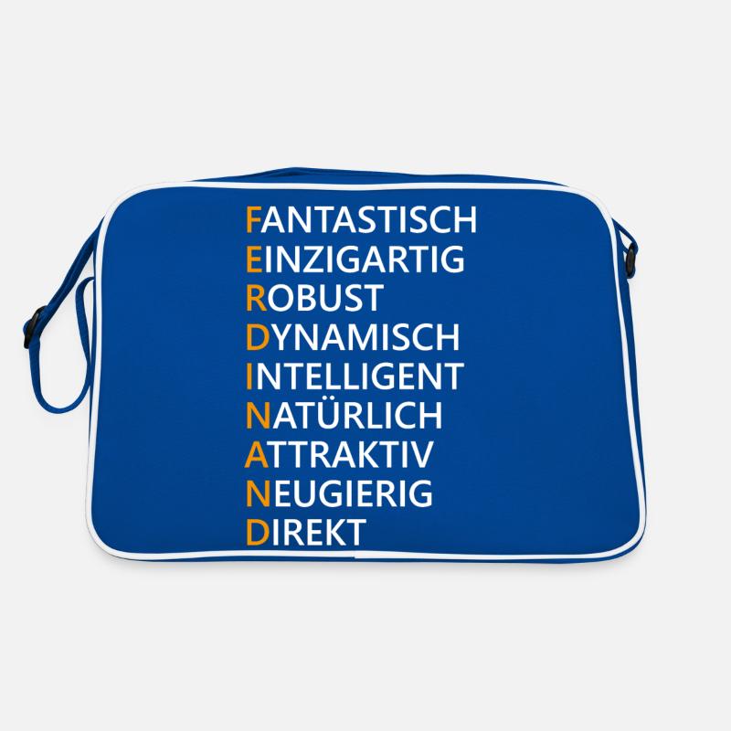 Ferdinand Name Geschenk Retro Tasche