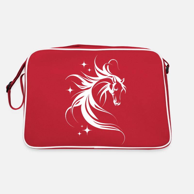 Pferd mit Sternen Retro Tasche