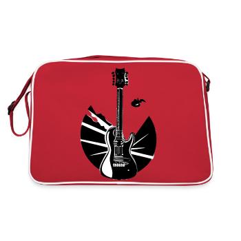 Instrument pincé Guitariste Guitare Instrument de musique - Sac Retro - rouge/blanc - Dos