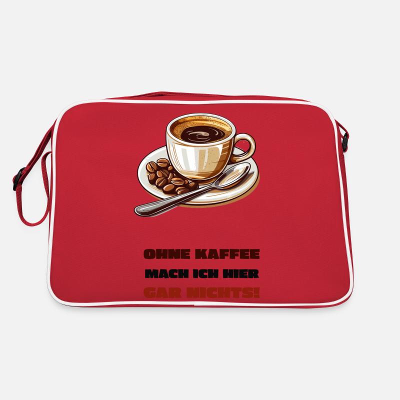 Ohne Kaffee mach ich hier gar nichts! Retro Tasche