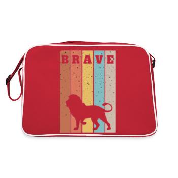 this is to remind you that you are a brave person - Retro Bag - red/white - Back