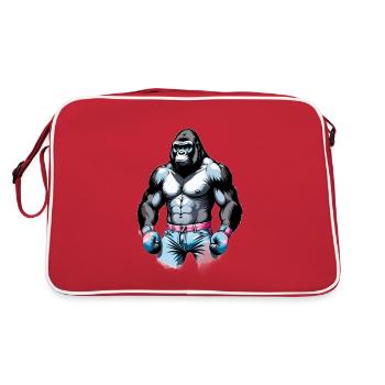 Gorilla Boxing - Retro Bag - red/white - Back